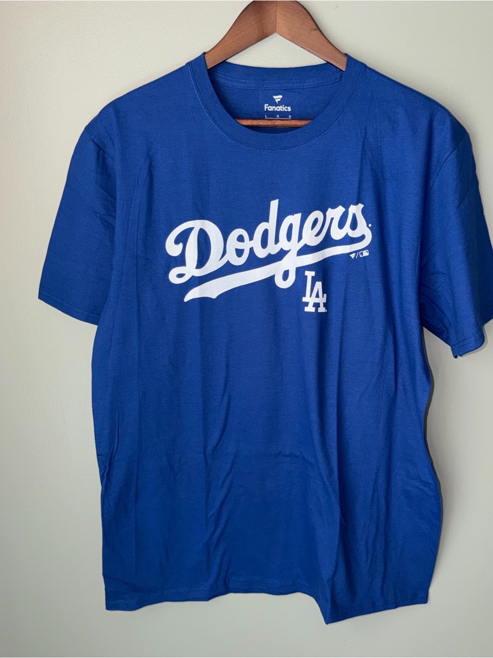 Fanatics Royal Blue Dodgers Script Logo T-Shirt - Men